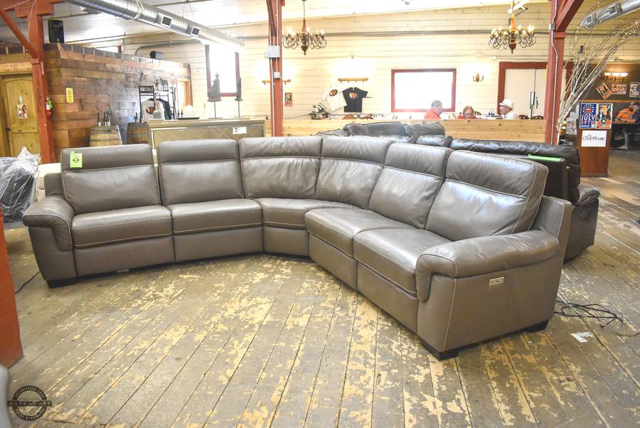 Julius leather deals sectional